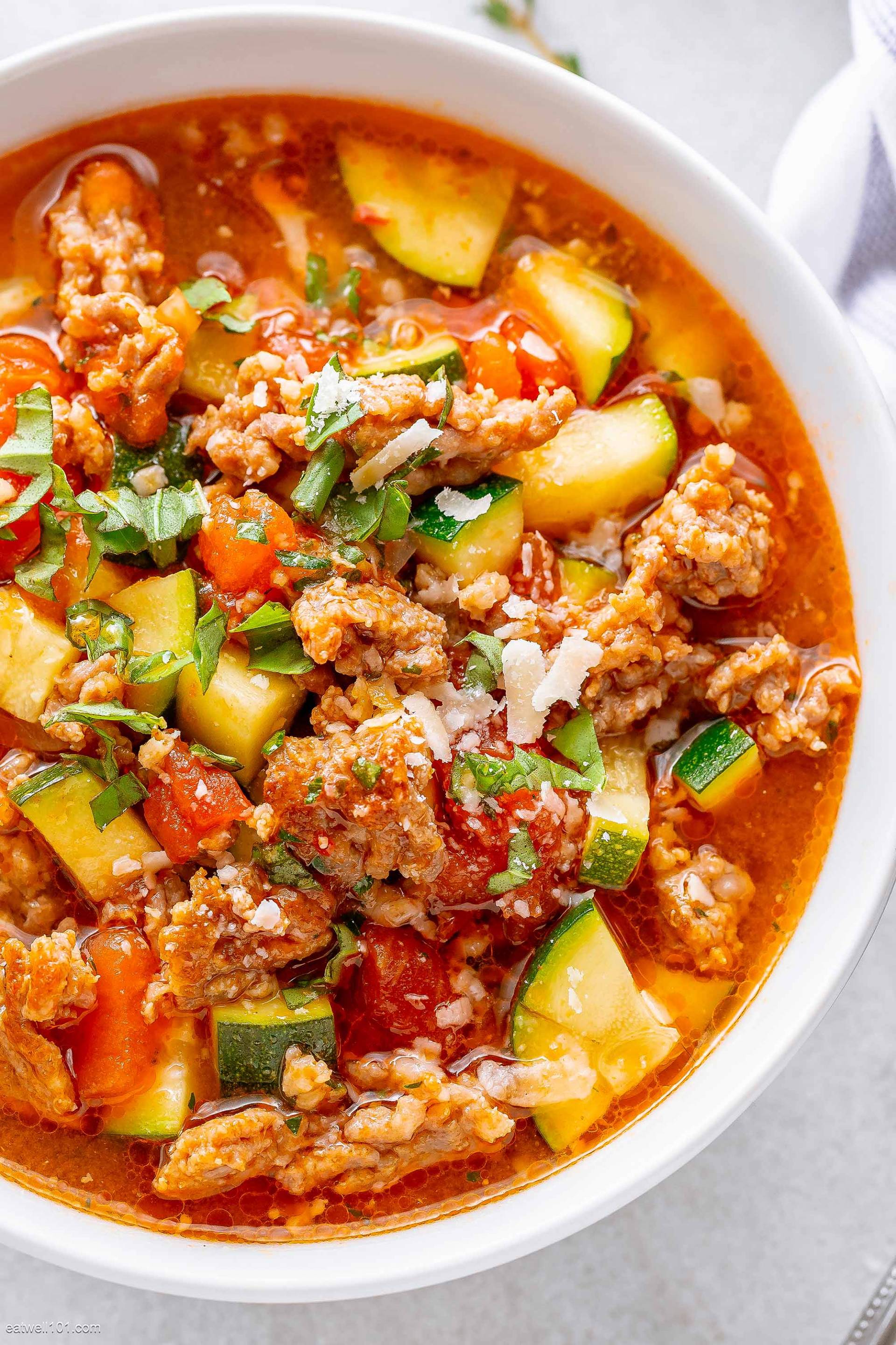 32 oz Zucchini Tomato Italian Sausage Soup