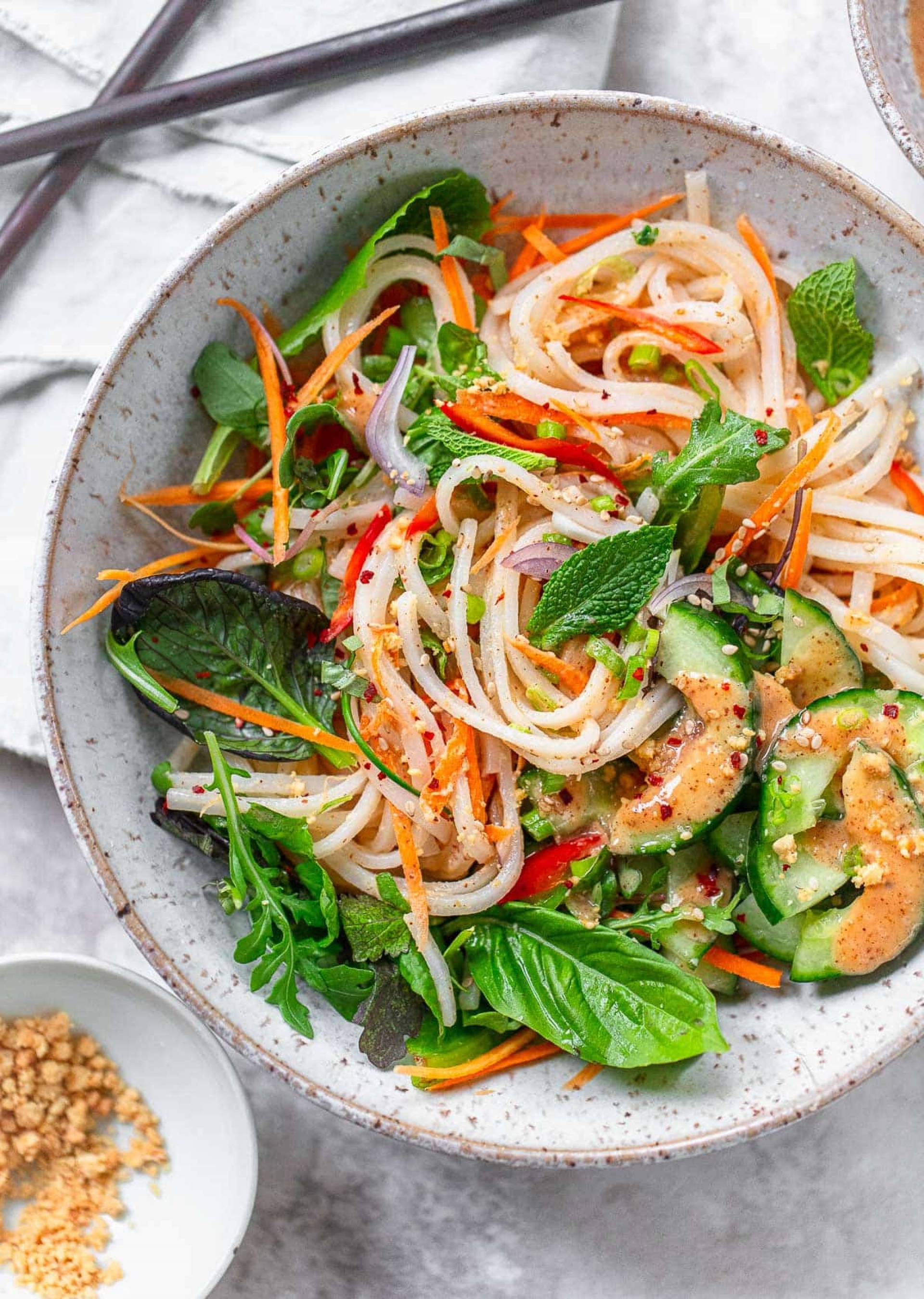 Vegetarian Vietnamese Rice Noodle Salad