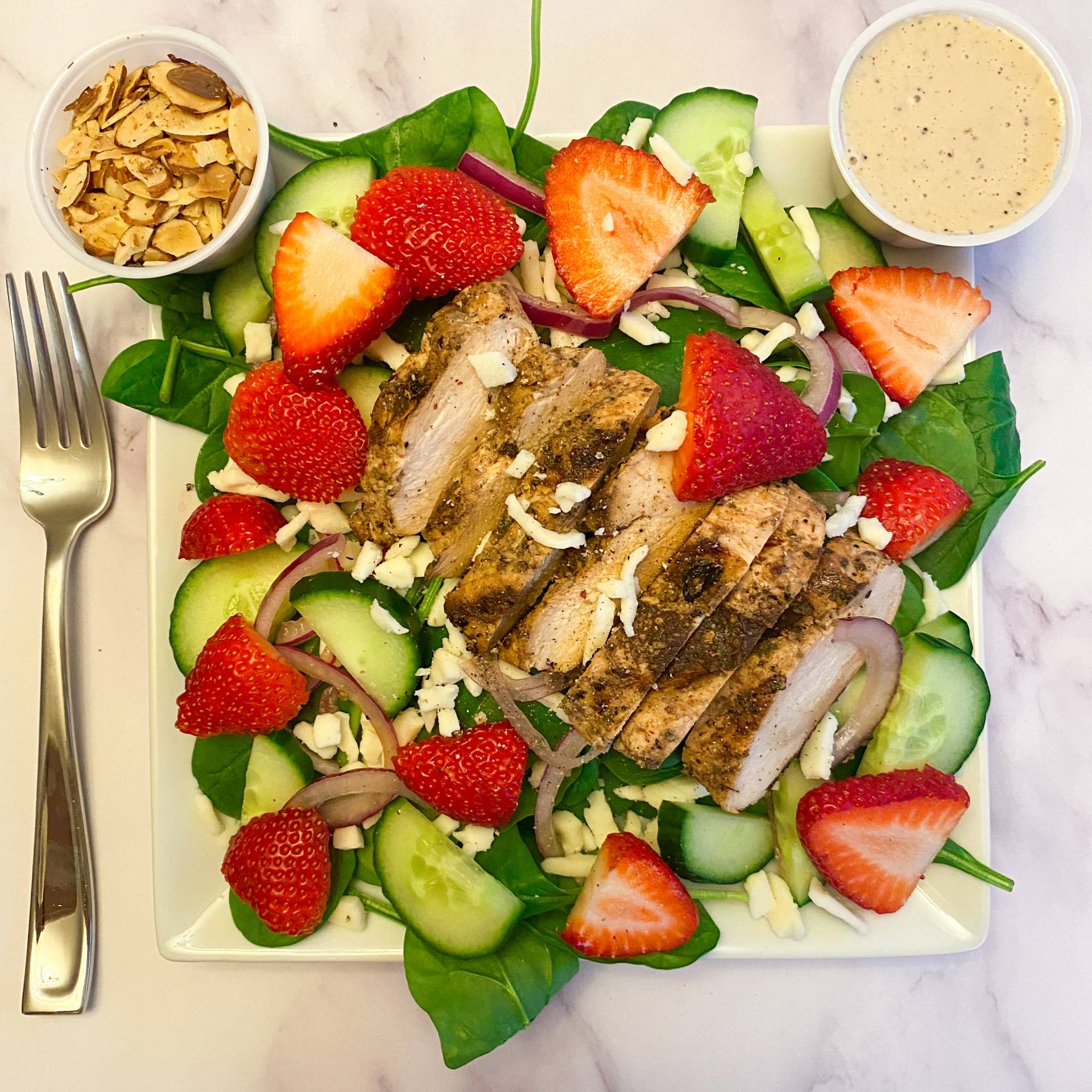 Vegetarian Spinach Strawberry Salad