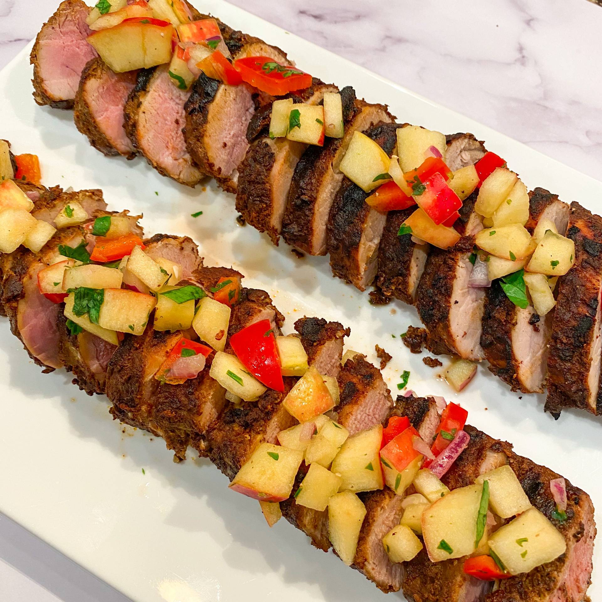 Cinnamon Chipotle Rub Pork Tenderloin Entrée