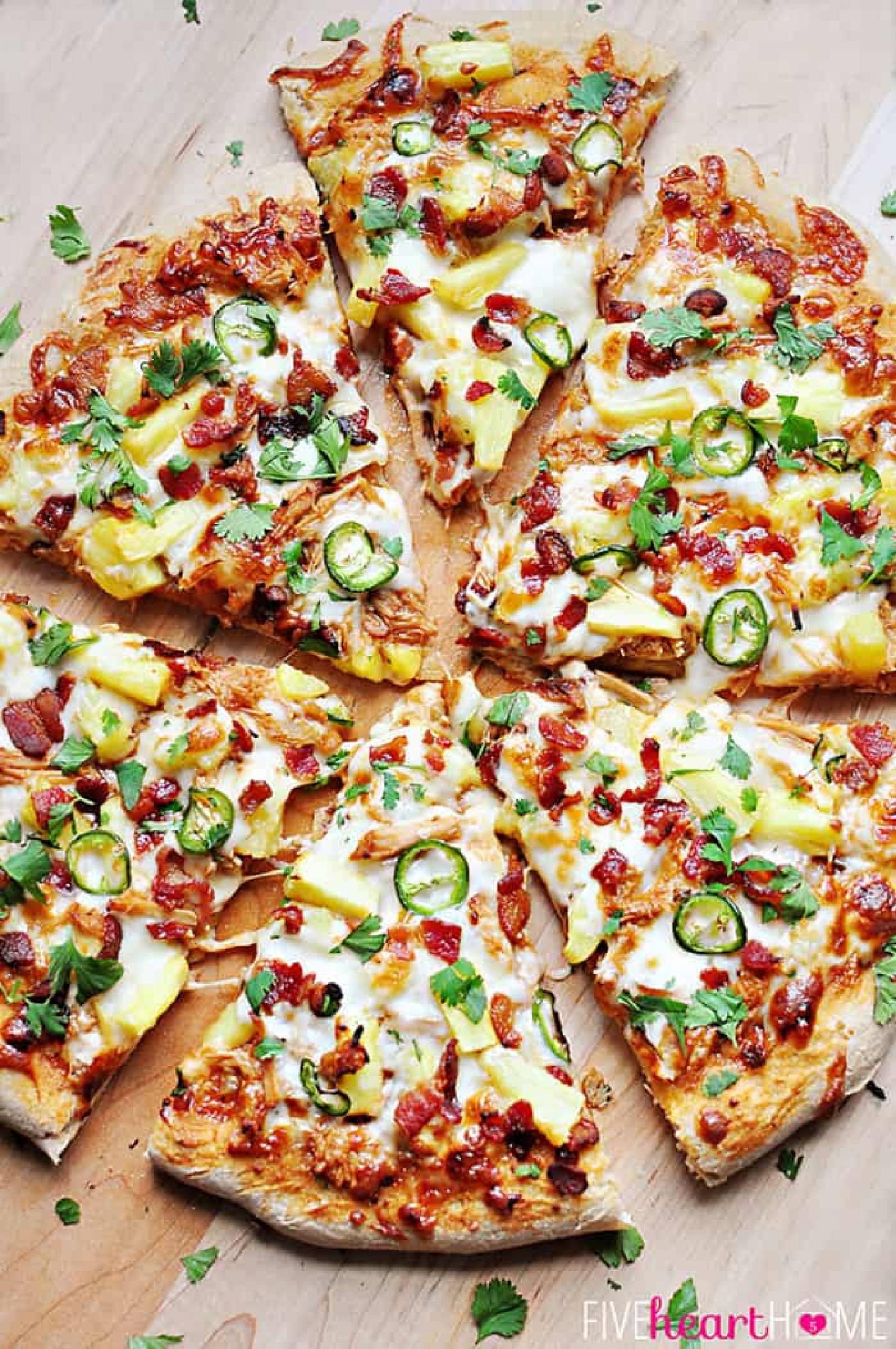 Low Carb BBQ Pineapple Chicken Crust Pizza
