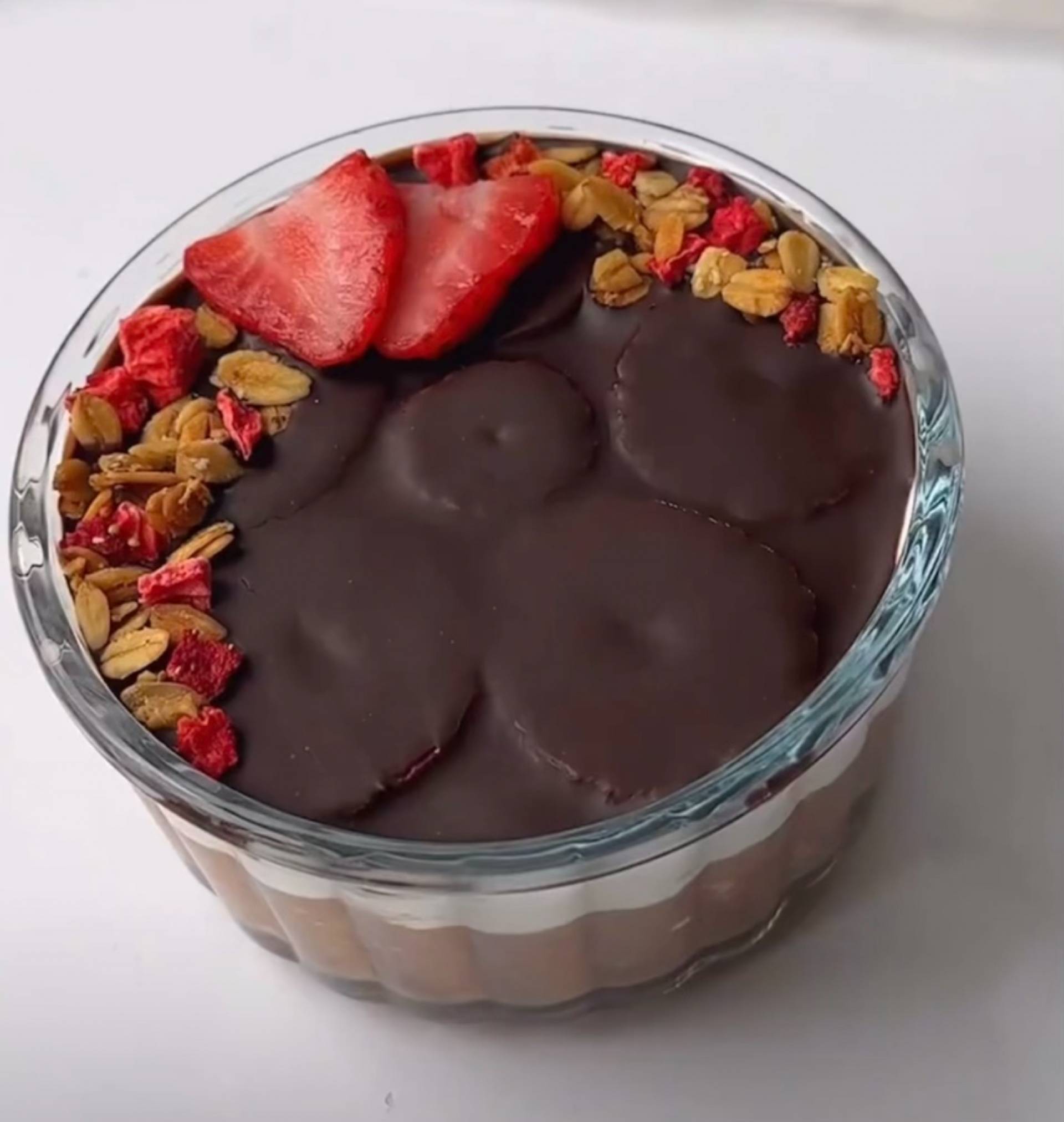 Chocolate Strawberry Overnight Protein Oats